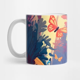 Butterfly Animal Portrait Painting Wildlife Outdoors Adventure Mug